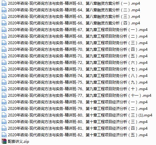 2020咨询工程师考试实务精讲视频网课目录(3)