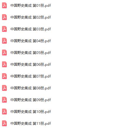 中国野史集成+续编80册PDF文献资料：深入了解中国历史文化，探寻历史的奥秘！