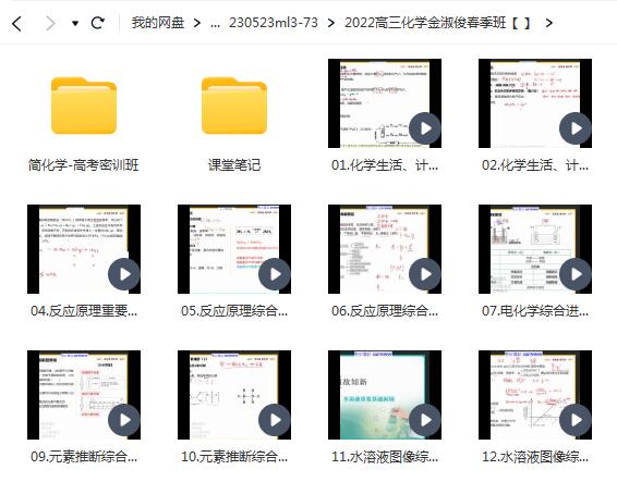 金淑俊2022届高考化学二轮复习寒