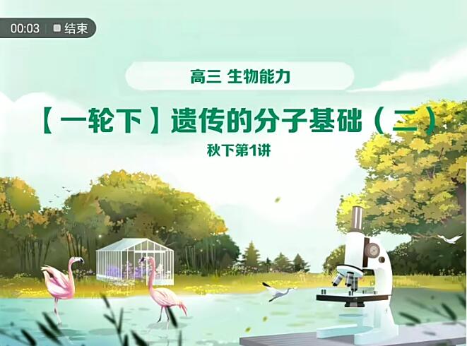 段麟飞2024高三生物一轮秋季班网