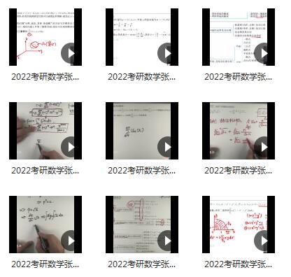 2022考研数学 张宇高等数学强化系统教学课