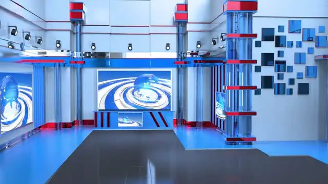 高清绿幕素材合集：虚拟演播厅与新闻背景资源