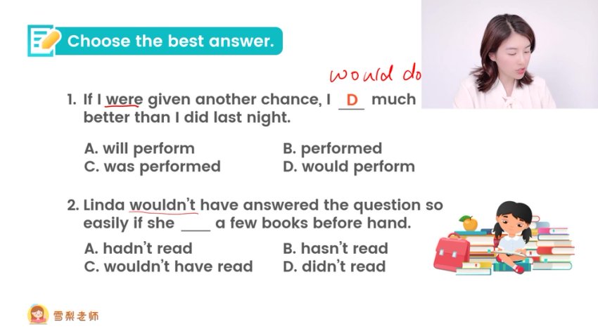 雪梨老师72节中高级英语语法精讲视频课程